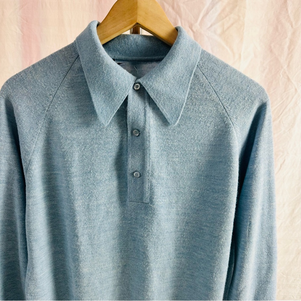 Vintage Men’s Blue Pullover Sweater Size Medium Orlon Acrylic